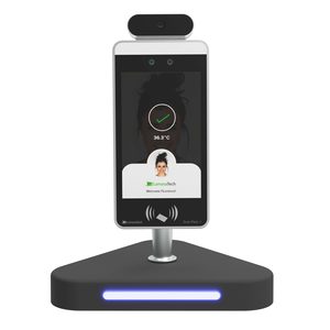 LamasaTech Zentron 8 Sign-In Kiosk with Temperature Measurement Desktop Mount Front