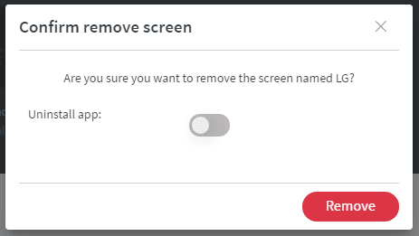 conform screen removal page