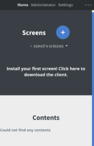 mobile interface screens section