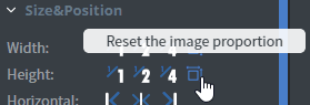 reset image proportions setting
