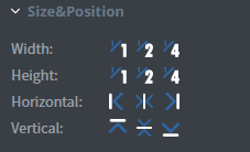 size and position menu
