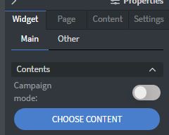 Turn on Campaign mode for content with this toggle
