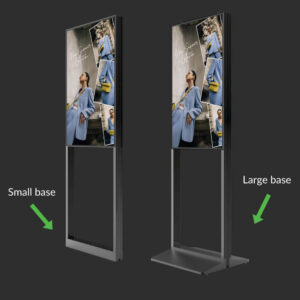 Small vs large base totem comparison