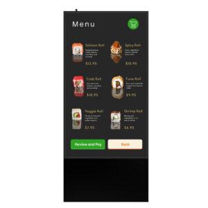 Versi Touchscreen Digital Poster With Sushi Order Screen